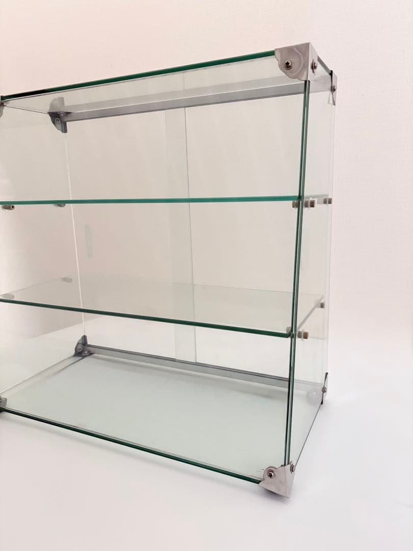 3段 ガラスケース　アンティーク　レトロ