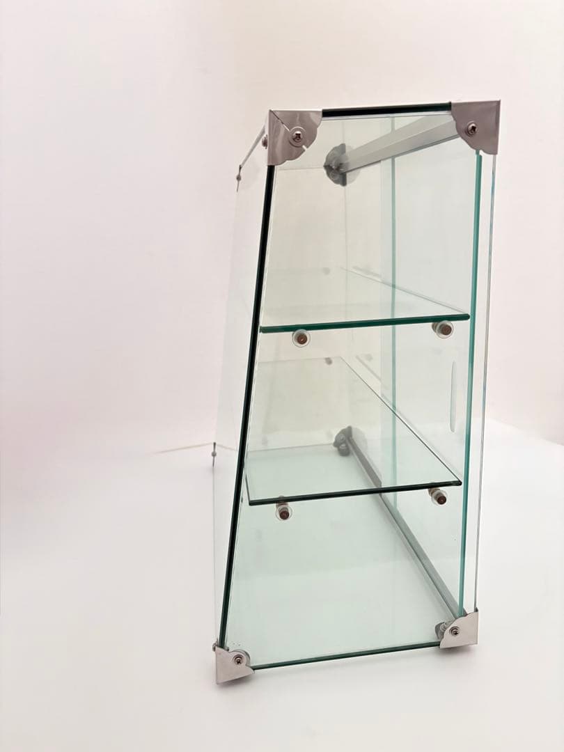 3段 ガラスケース　アンティーク　レトロ