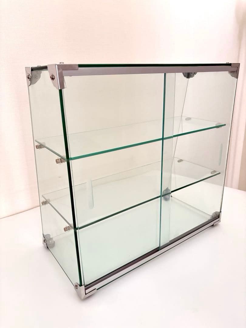 3段 ガラスケース　アンティーク　レトロ