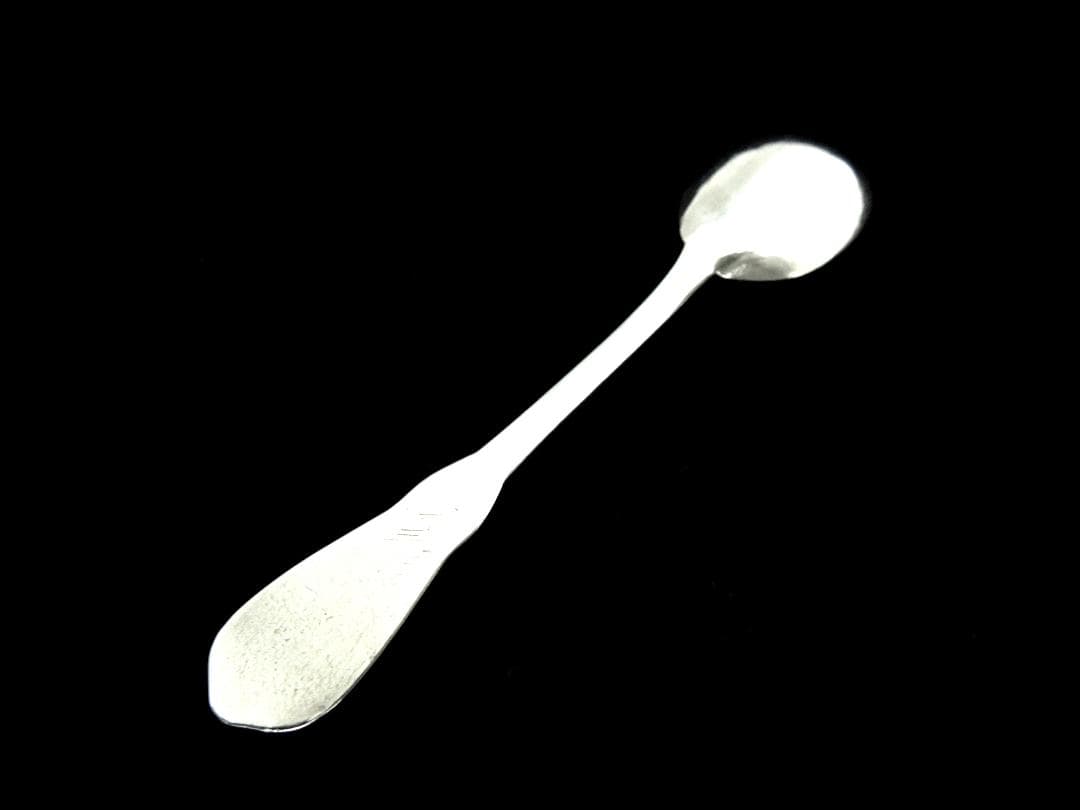 フランス　シルバーソルトスプーン　スズラン　純銀　シルバー950