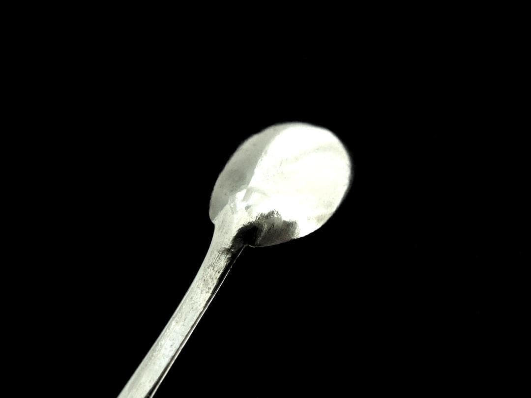 フランス　シルバーソルトスプーン　スズラン　純銀　シルバー950