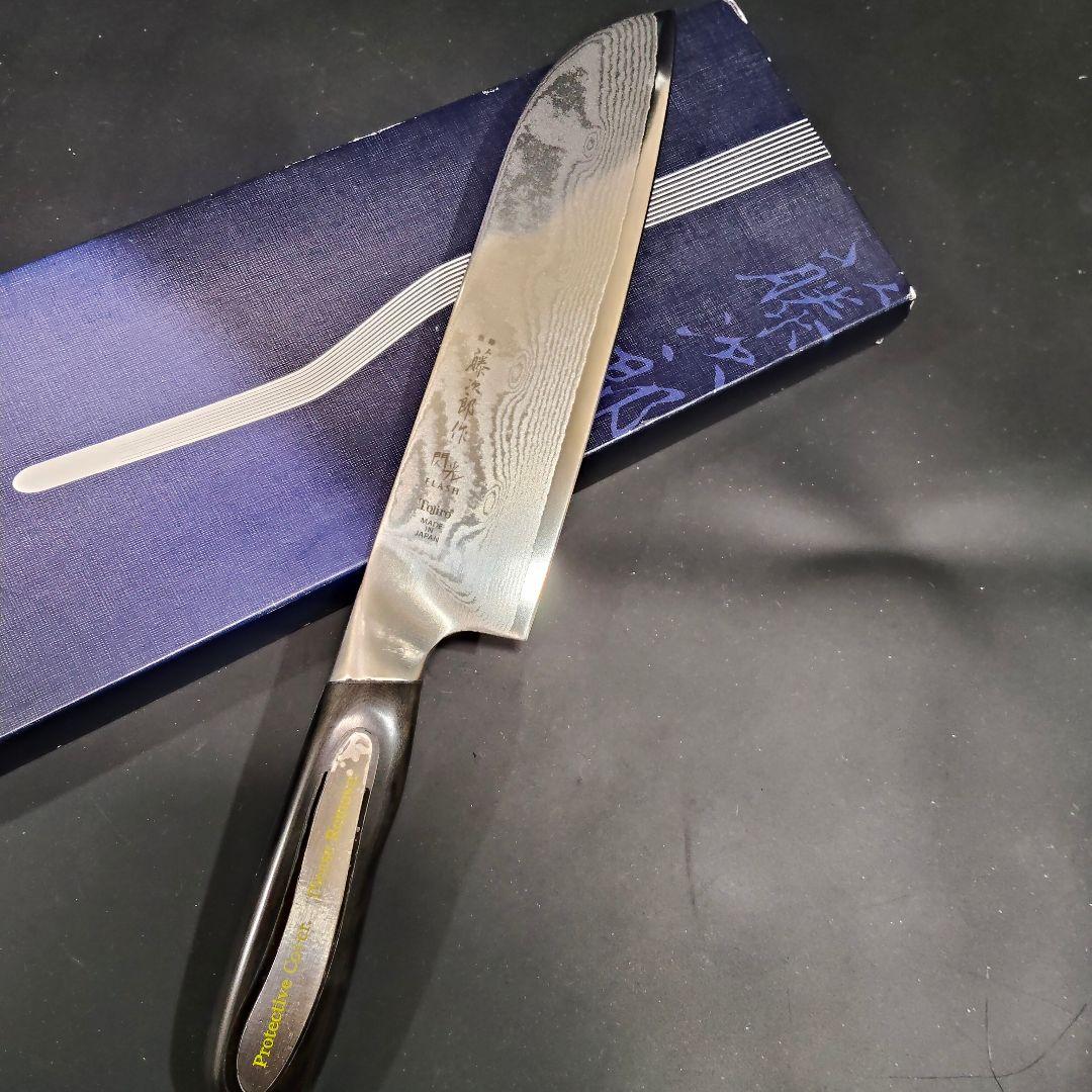 藤次郎 閃光 DPダマスカス鋼鍛造 三徳 180mm 包丁 FF-SA180