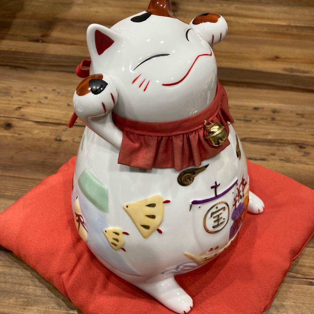 猫舎道楽堂本舗 招き猫 貯金箱 大型 陶器 開運 レトロ 美品 - メルカリ