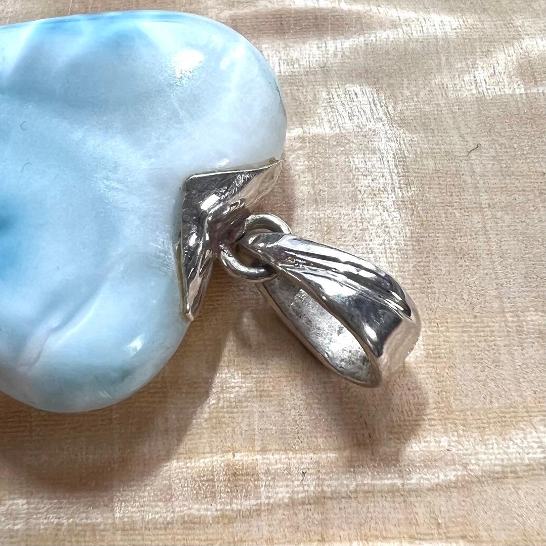 ハイクオリティ ラリマー 可愛いハート型 ネックレス 3 - チャーム