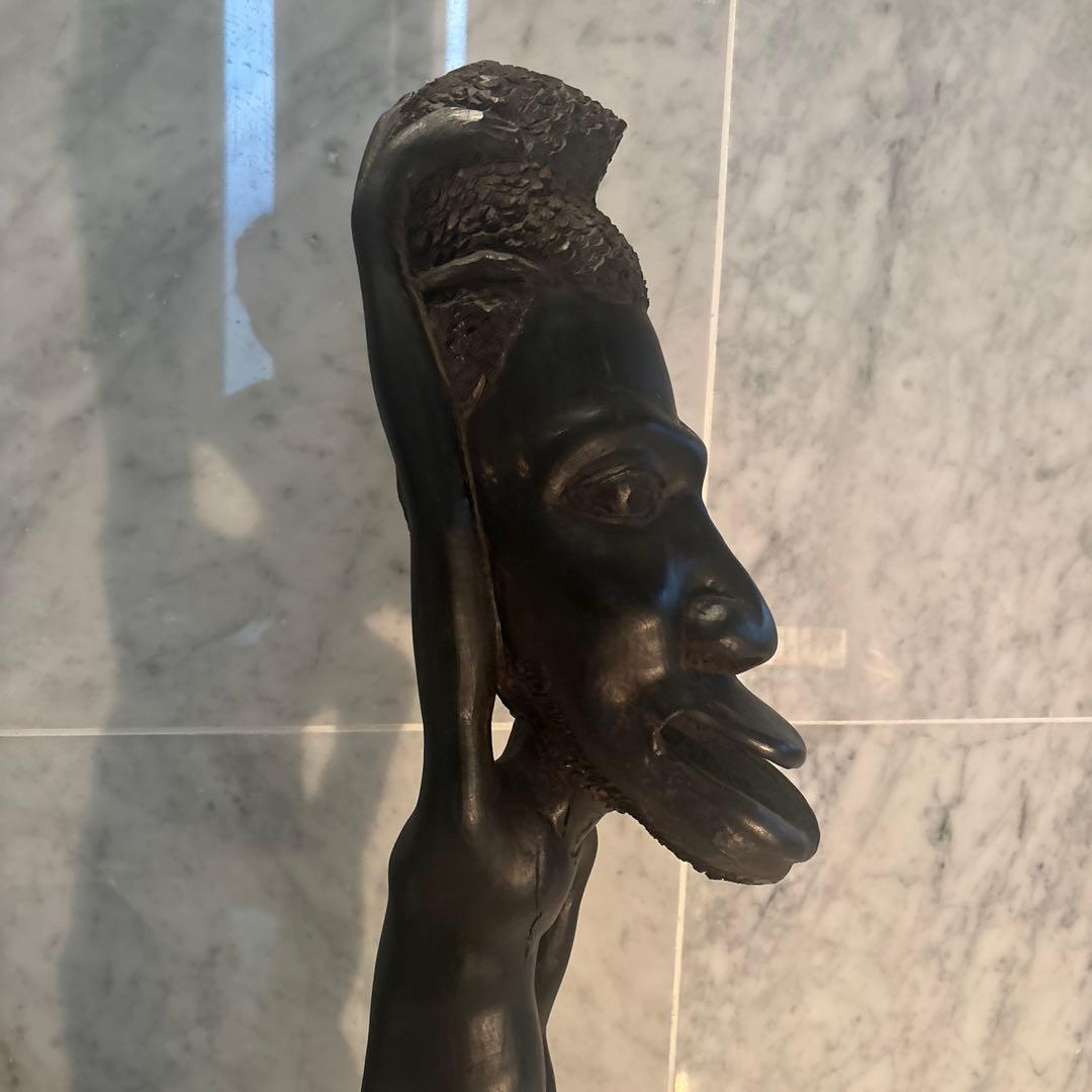 東アフリカビンテージインパクトのある巨大な顔がとてつもない存在感の木彫り