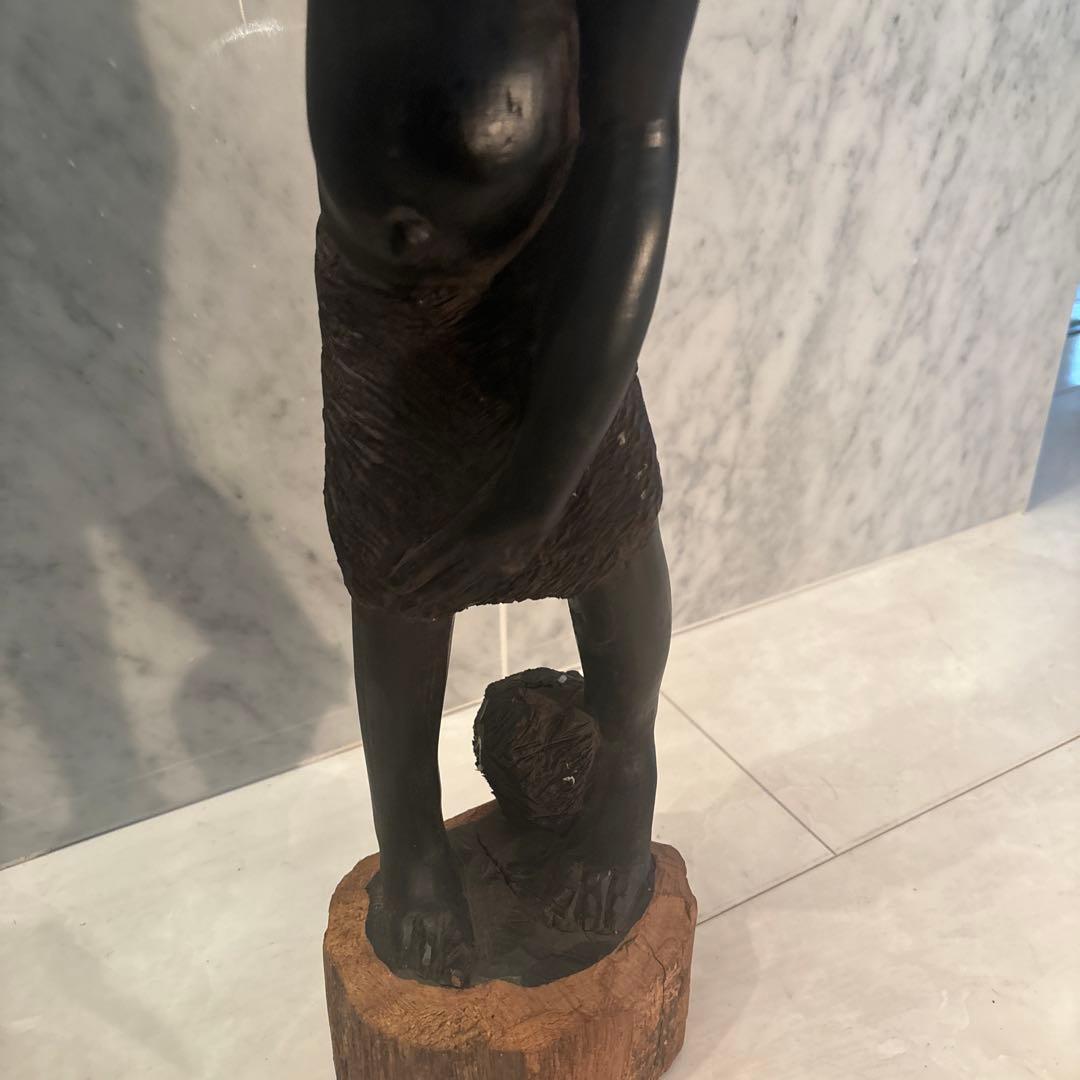 東アフリカビンテージインパクトのある巨大な顔がとてつもない存在感の木彫り