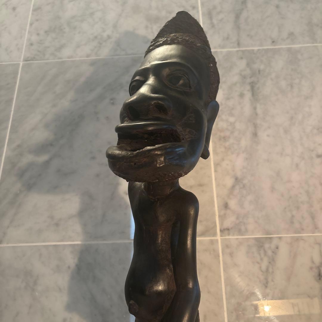 東アフリカビンテージインパクトのある巨大な顔がとてつもない存在感の木彫り