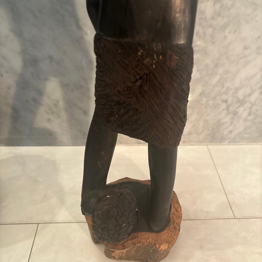 東アフリカビンテージインパクトのある巨大な顔がとてつもない存在感の木彫り