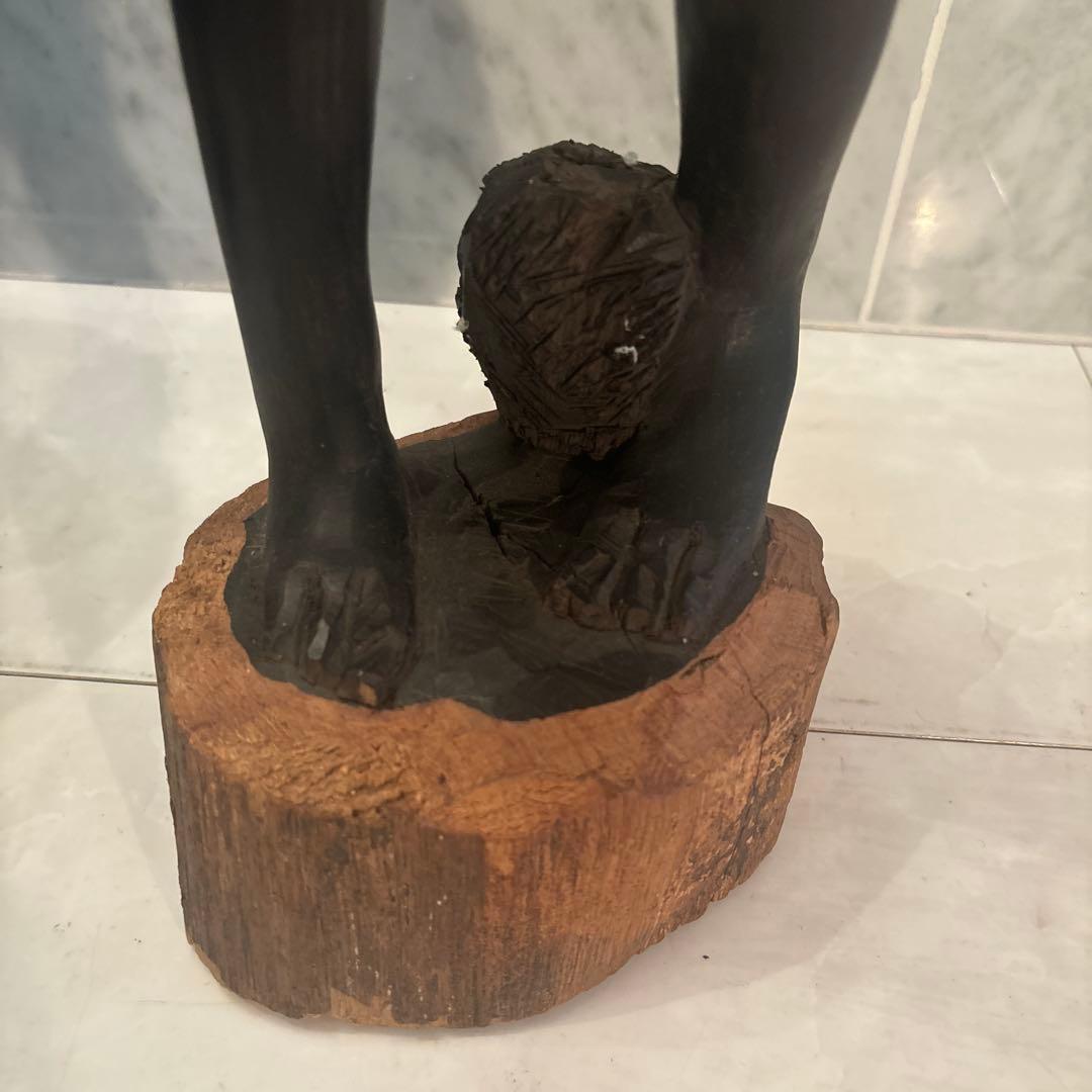 東アフリカビンテージインパクトのある巨大な顔がとてつもない存在感の木彫り