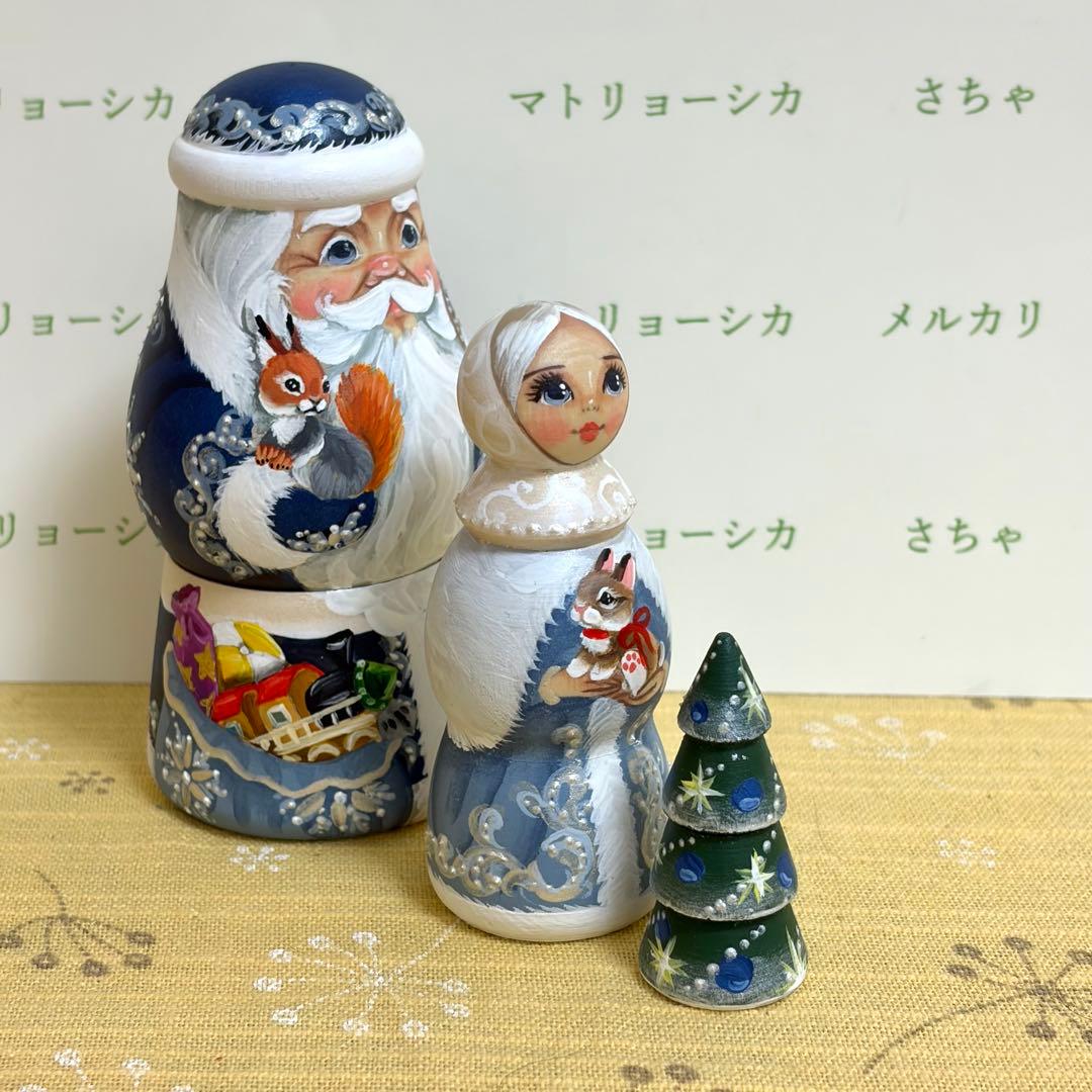 クリスマス　サンタクロース　マトリョーシカ　ニコラエヴァ　オリジナルデザイン