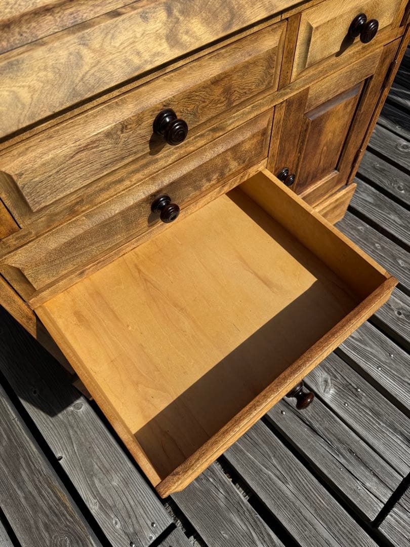 ♪北海道民藝家具♪ライティングビューロー♪総天然木♪塗装アレンジ品♪