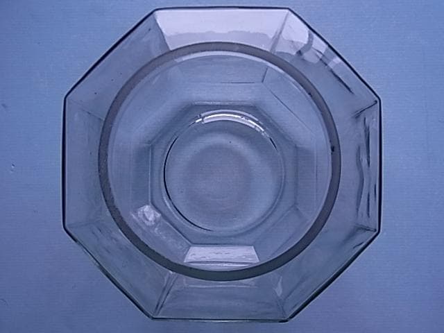 和ガラス 八角ガラス瓶 カルケット 地球瓶 飴瓶 駄菓子屋 菓子瓶 昭和