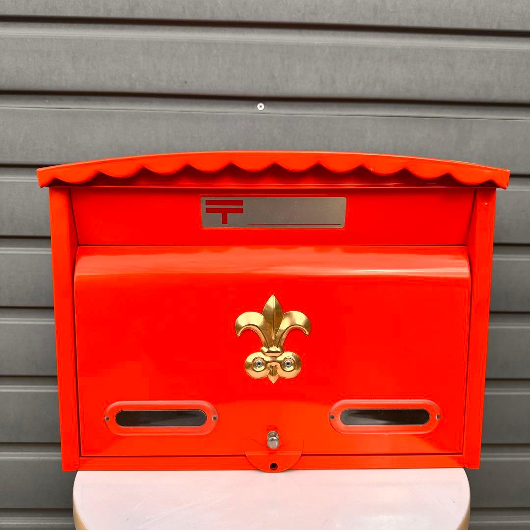 値下げしました‼️【新品未使用】昭和レトロ 郵便受け 郵便ポスト 赤