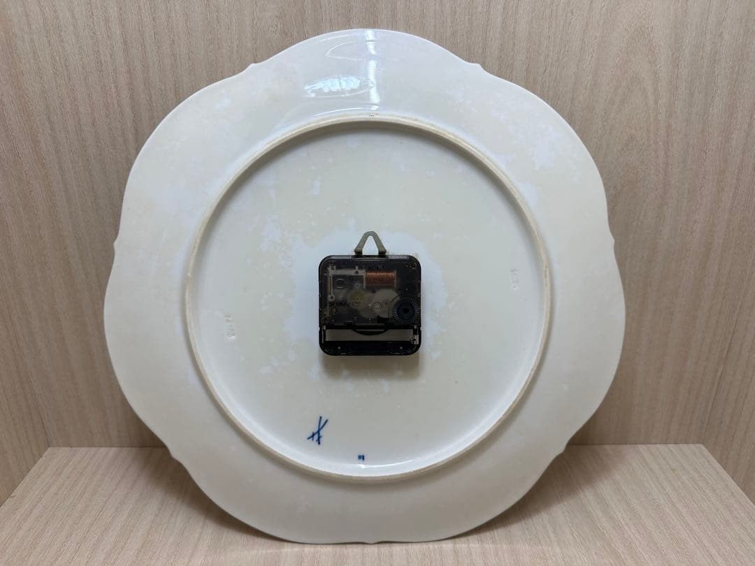 【K-214】【ジャンク】マイセン　陶器製　壁掛け時計