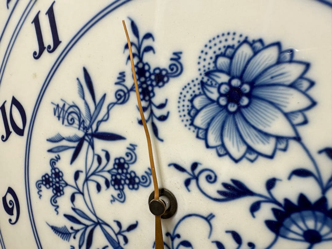 【K-214】【ジャンク】マイセン　陶器製　壁掛け時計