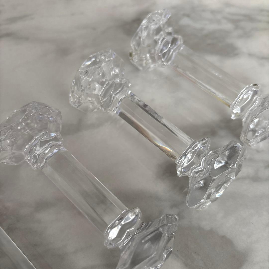 【新品未使用】サラグレース ガラス クリスタルカトラリーレスト4点セット