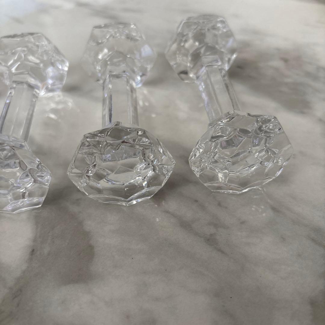 【新品未使用】サラグレース ガラス クリスタルカトラリーレスト4点セット