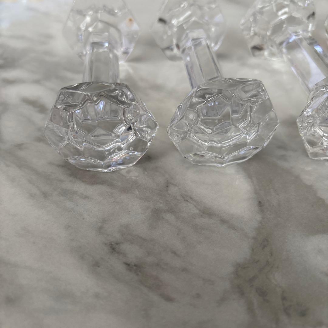 【新品未使用】サラグレース ガラス クリスタルカトラリーレスト4点セット