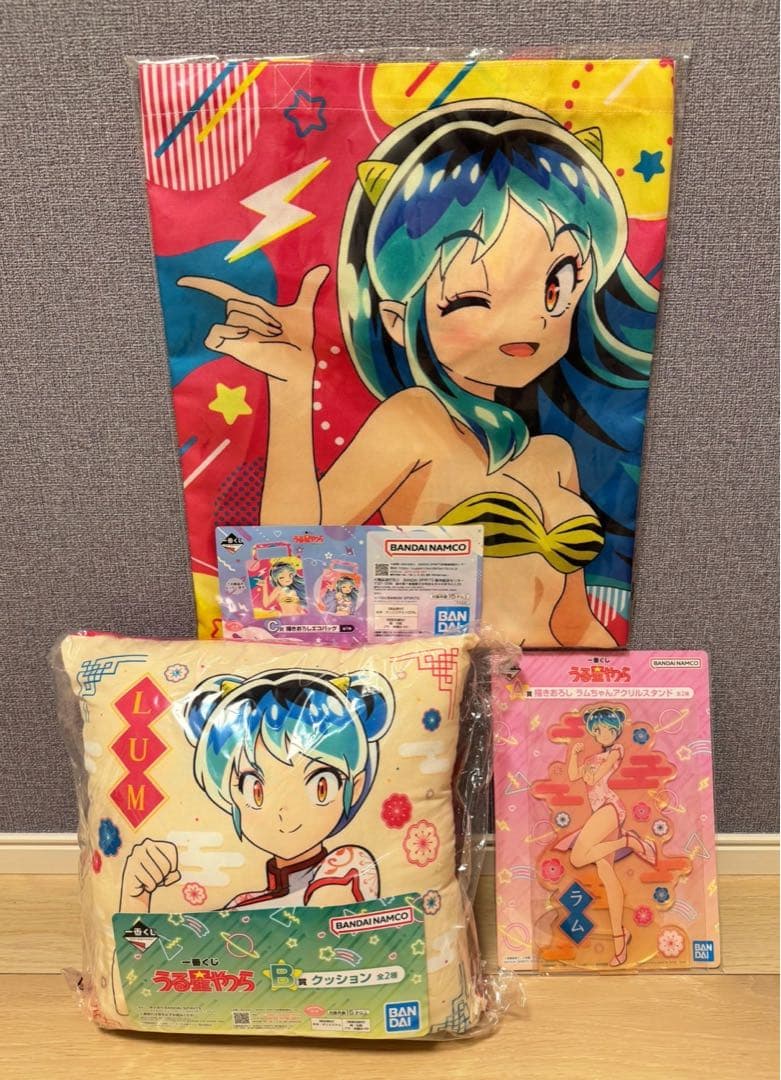【新品.未使用品.美品】うる星やつら ラムちゃんフィギュア&クッション小物セット