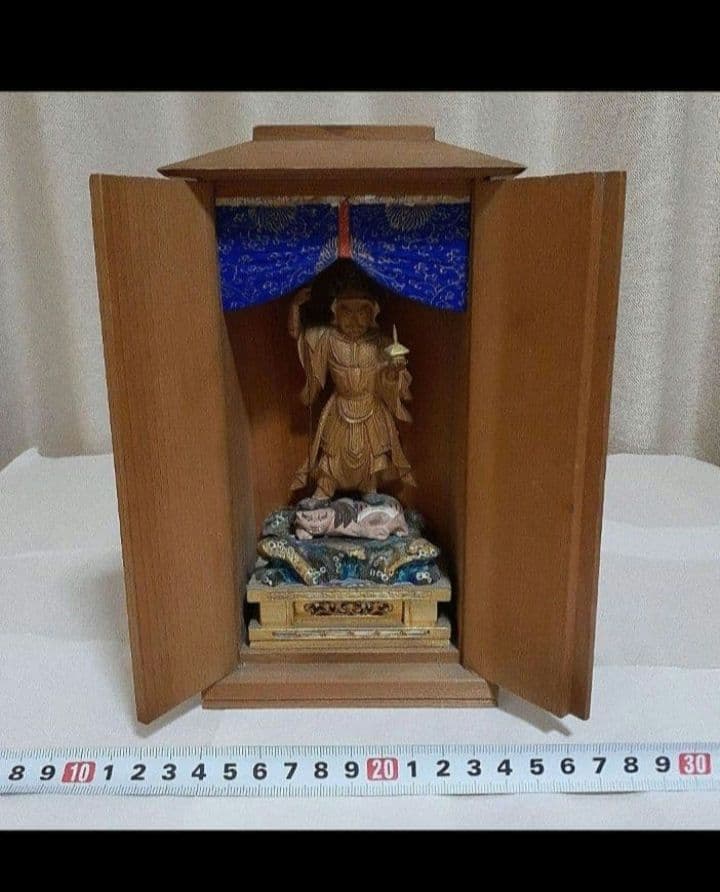 毘沙門天　仏像 　厨子