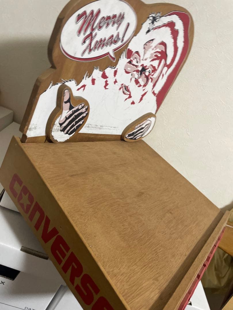 コンバース　converse クリスマス　木製　インテリア　サンタ　ヴィンテージ