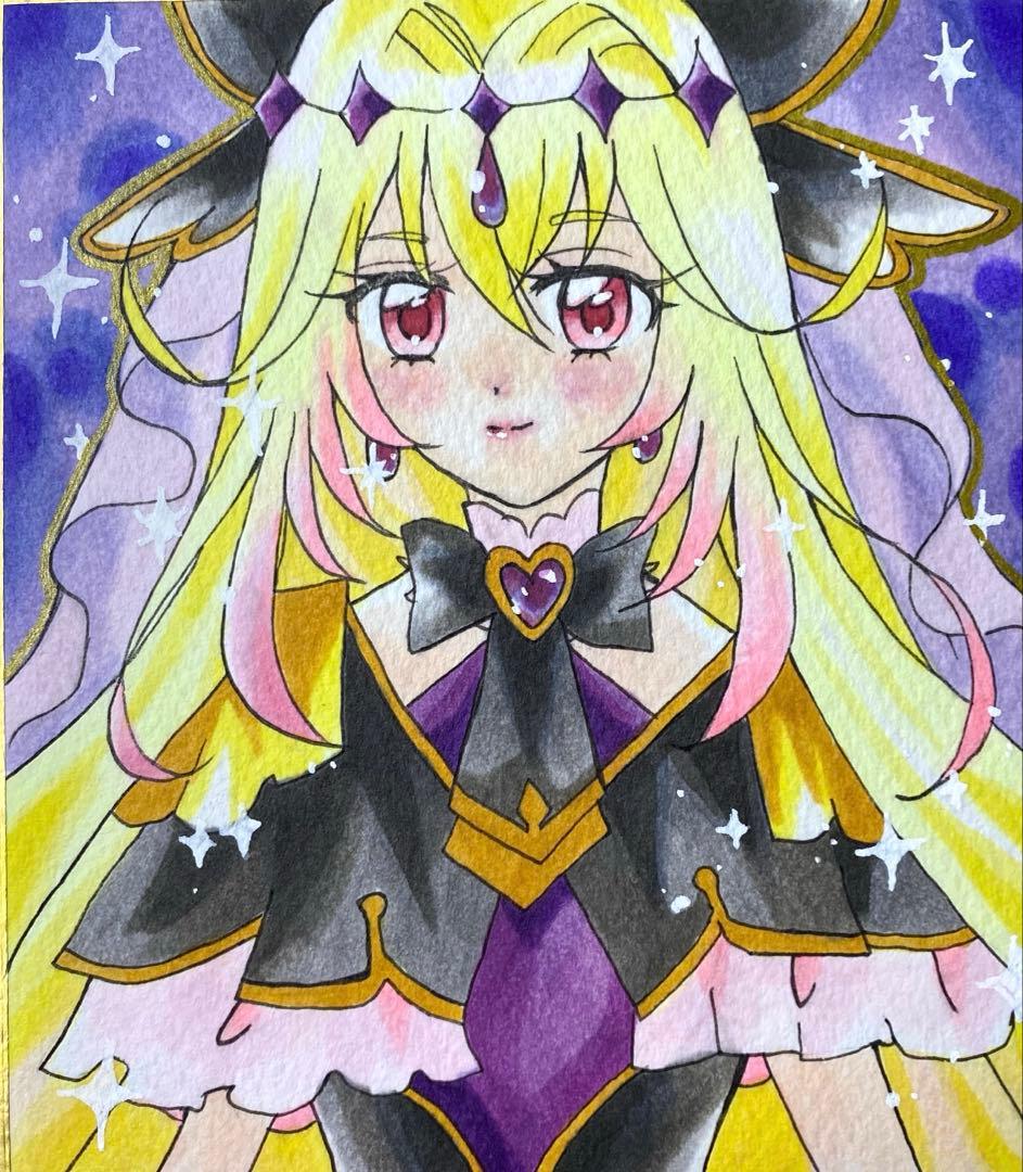 手描きイラスト 名探偵プリキュア キュアアルカナシャドウ - メルカリ