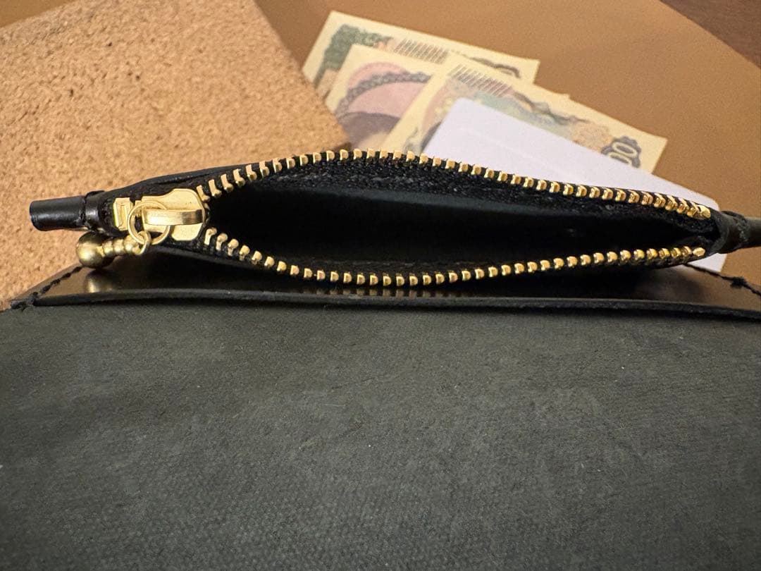 本革(馬革)トラッカーウォレット ショート　2層　二つ折 総手縫い 真鍮金具