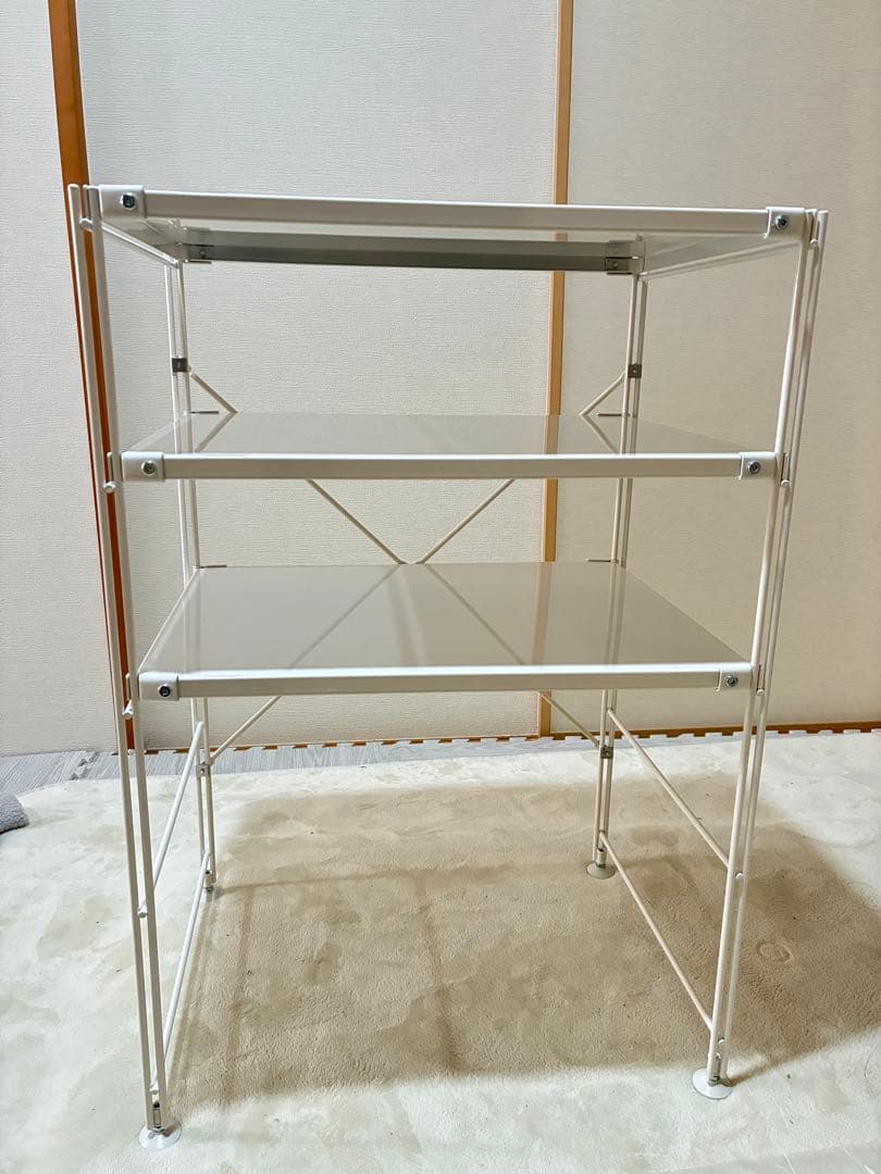 無印良品 ライトグレー スチールユニットシェルフ