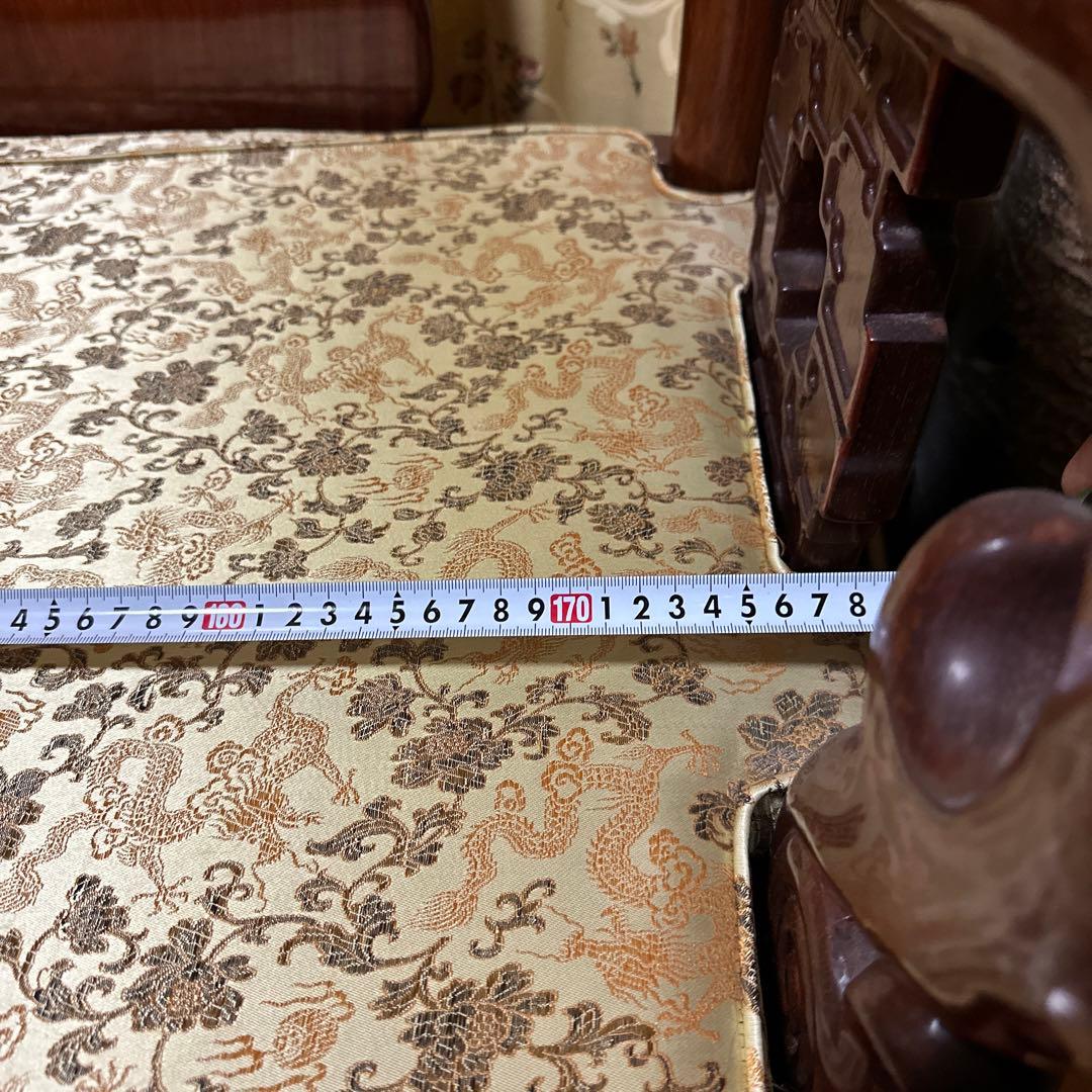 最終価格　骨董品　螺鈿　ベンチチェア　長椅子