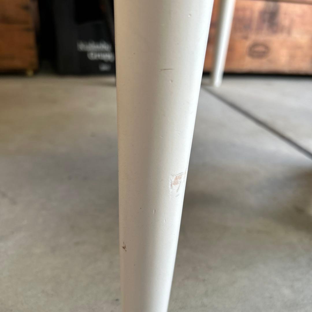 現行ビンテージ デスク & ミニ椅子 セット シャビー ホワイト ローテーブル