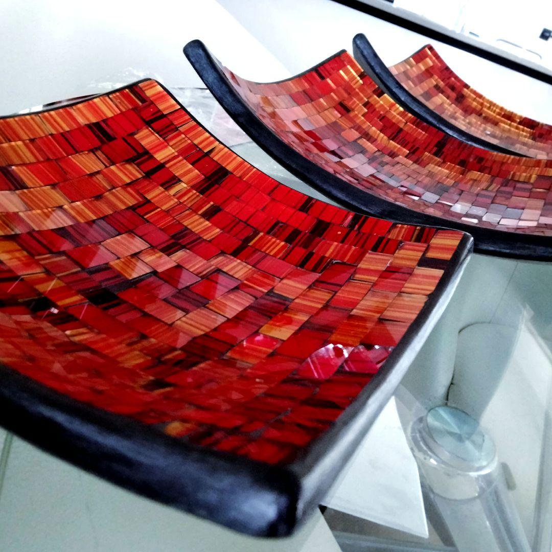 新品未使用❤美品❤バリ島 インテリア雑貨 バリ雑貨 飾り皿 3枚セット小物入れ