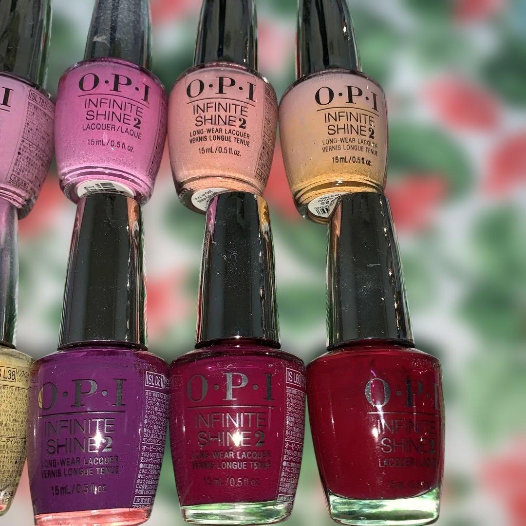 OPI インフィニットシャイン　レッド　イエロー系