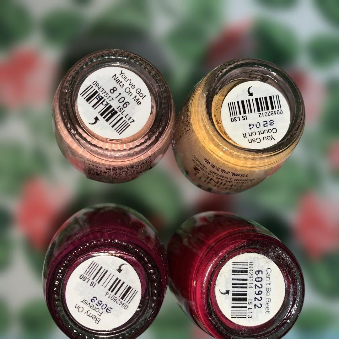 OPI インフィニットシャイン　レッド　イエロー系