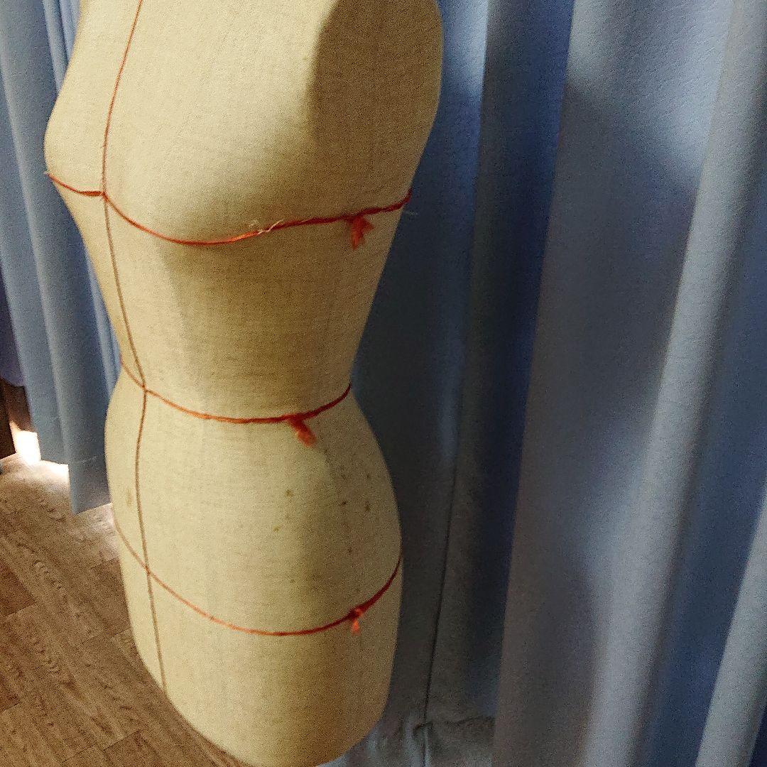 トルソー アンティーク 洋裁ライン ボディ スタンド鉄脚