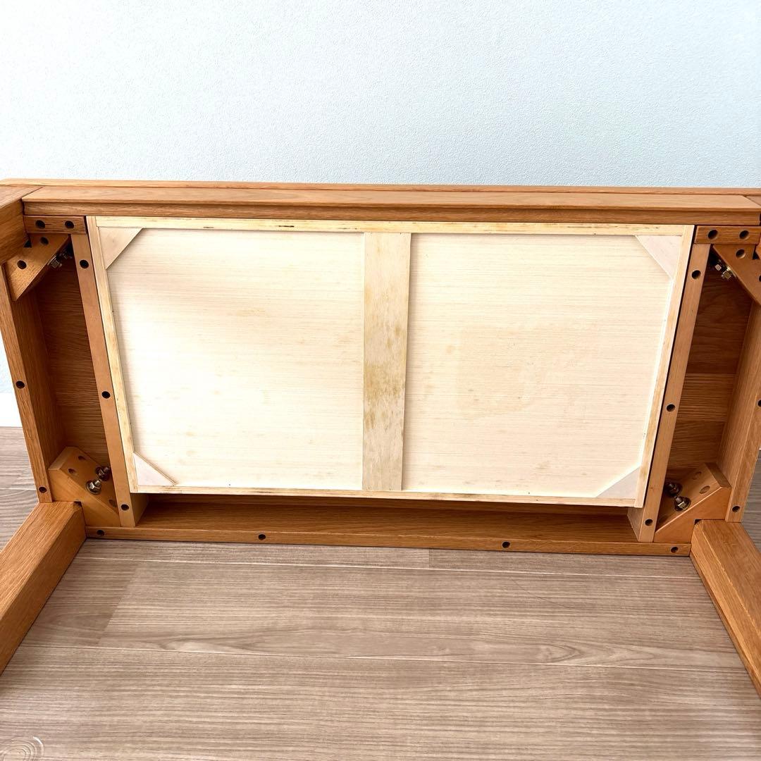 【廃盤】無印良品 無垢材 ローテーブル 引出し 天然木 オーク