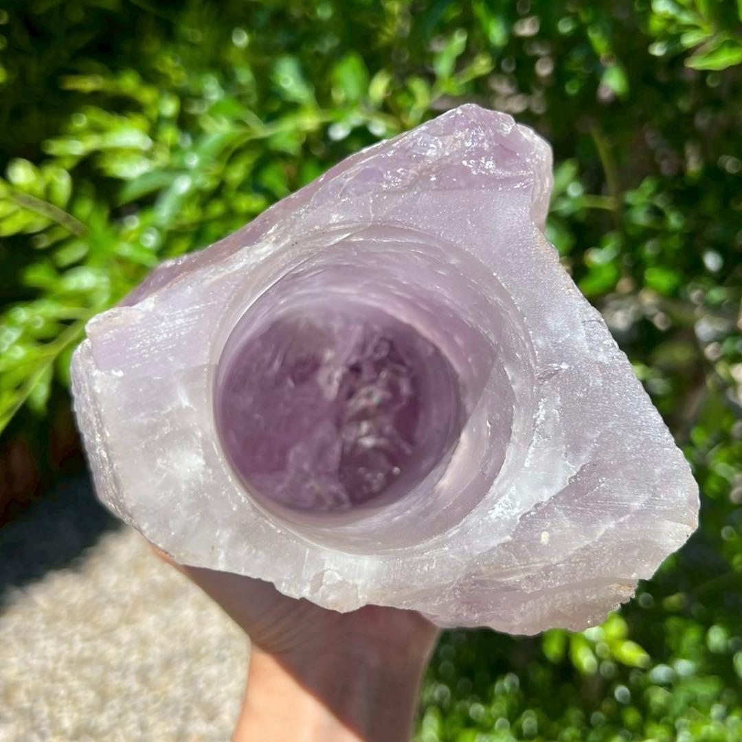 ✳️逸品✨最強浄化、最高安眠効果✨レインボー アメジスト 六角柱 天然石 ランプ