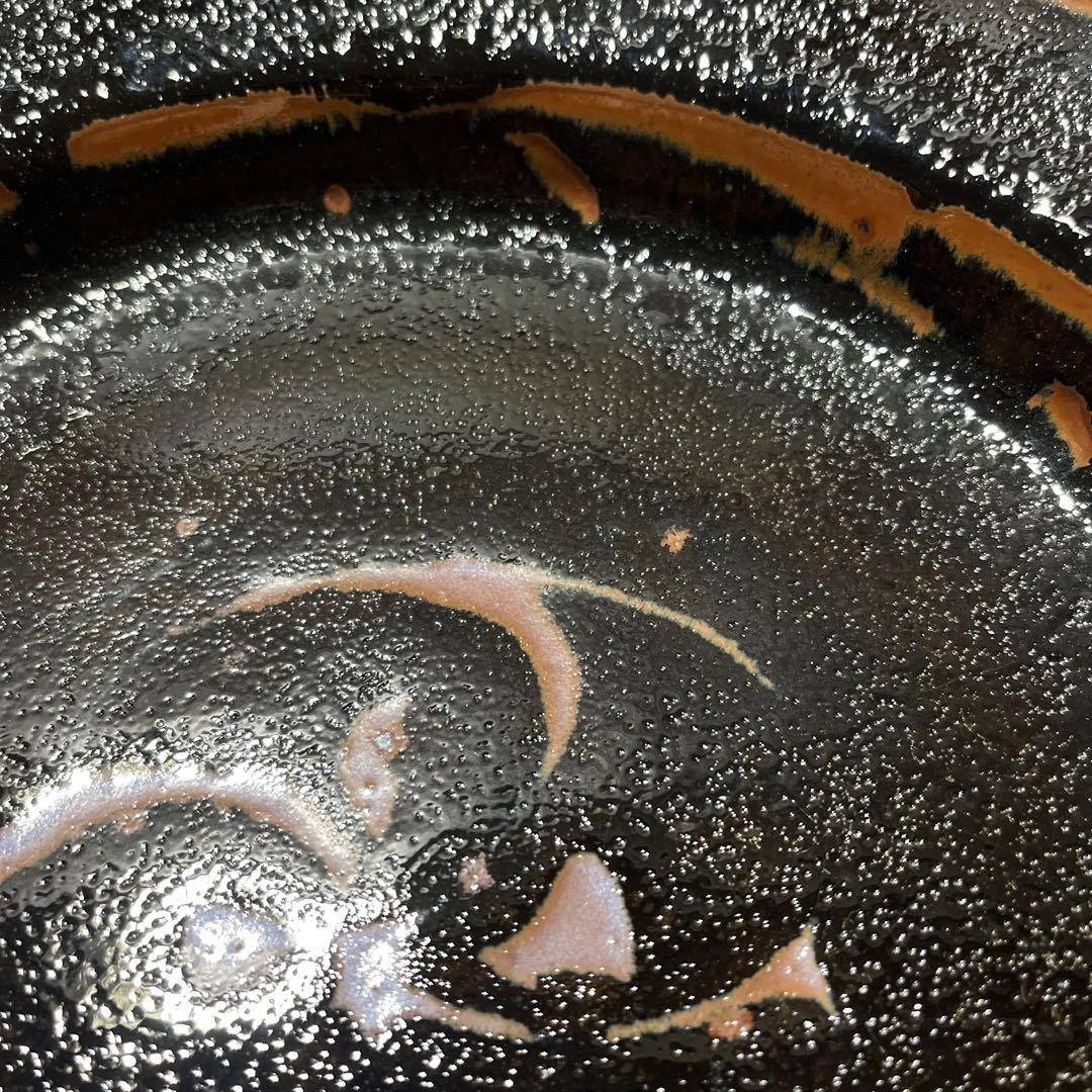 新品未使用　美濃焼　加藤賢司　抜絵天目　中皿　28,000円