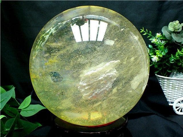 約: 204mm 11250g 超綺麗シトリン水晶丸玉B84D1/470D01D