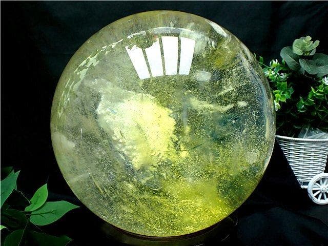 約: 204mm 11250g 超綺麗シトリン水晶丸玉B84D1/470D01D
