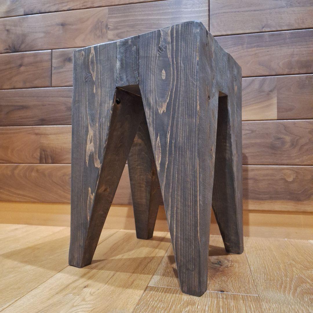 無垢　木製　スツール