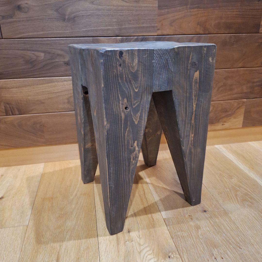 無垢　木製　スツール