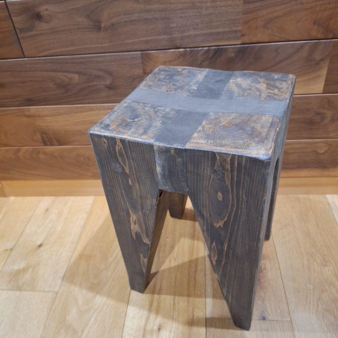 無垢　木製　スツール