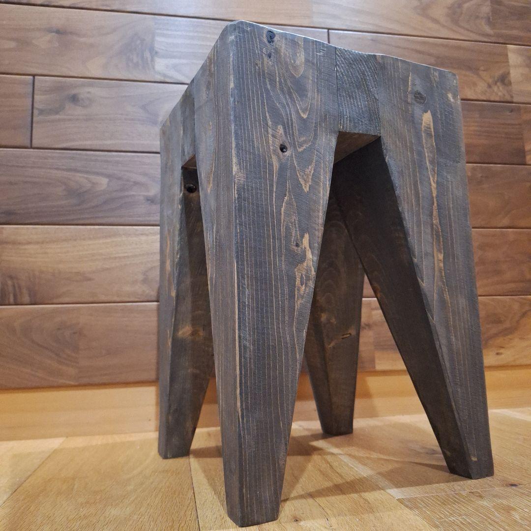 無垢　木製　スツール