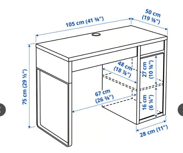 （直接渡し）イケア　ミッケ美品　デスク