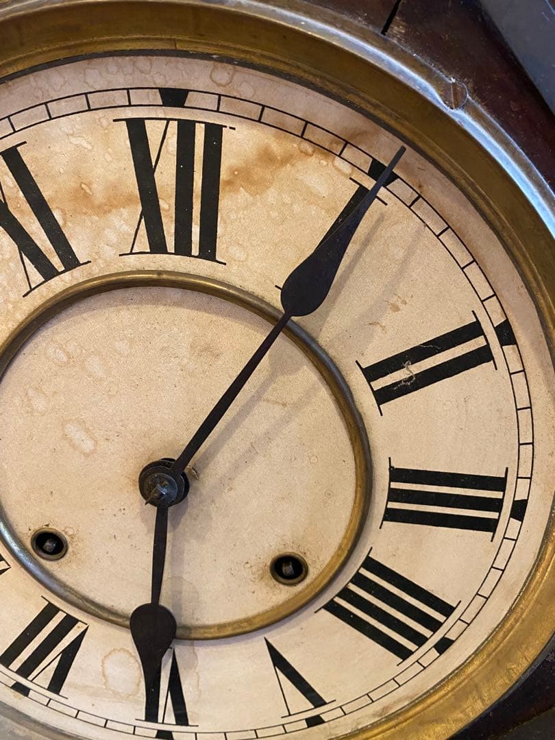 WATERBURY ウォーターベリー　アンティーク　レトロ　明治7年　柱時計