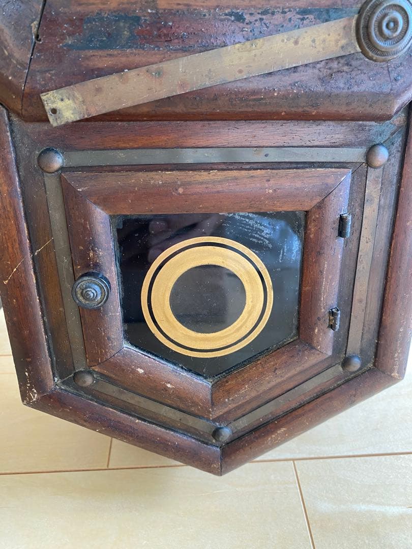 WATERBURY ウォーターベリー　アンティーク　レトロ　明治7年　柱時計