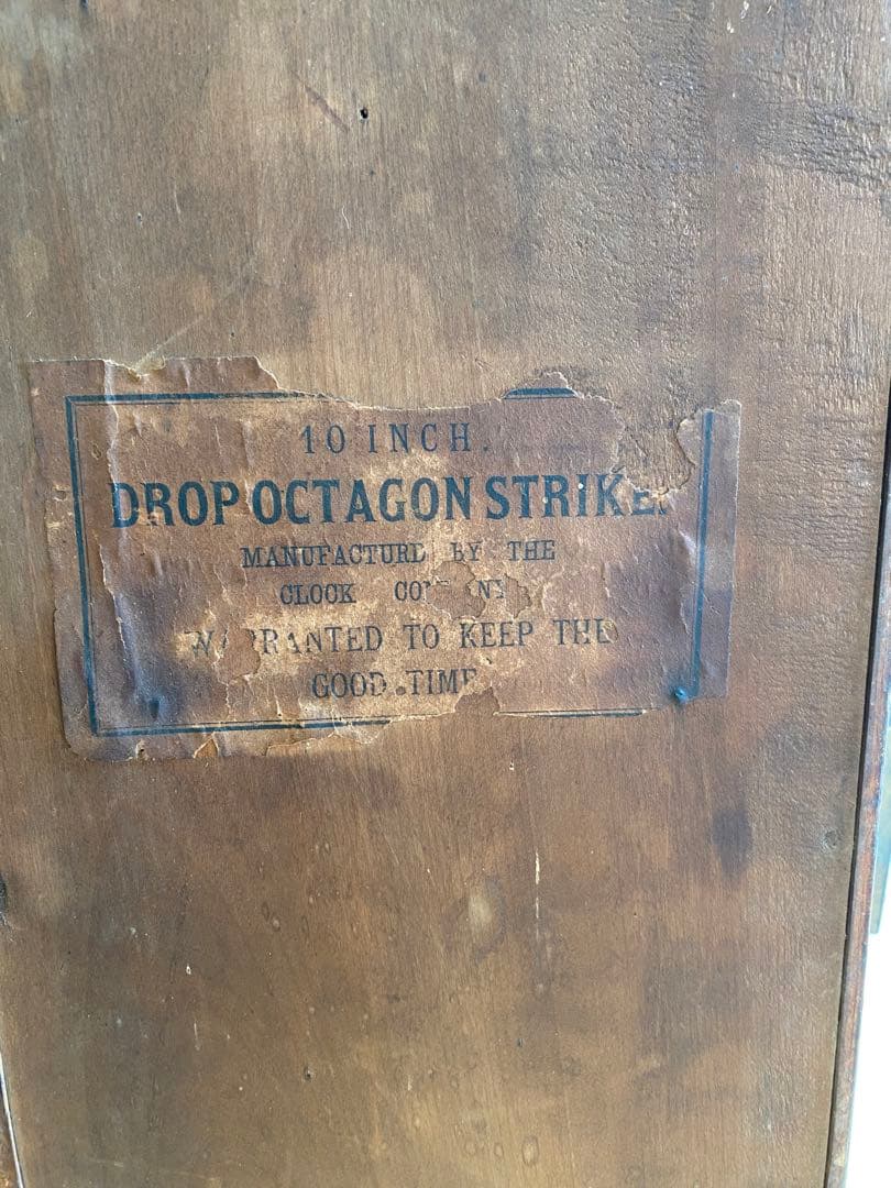 WATERBURY ウォーターベリー　アンティーク　レトロ　明治7年　柱時計