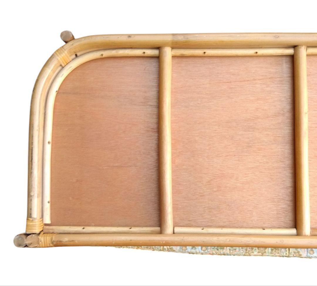 アンティーク　籐　二人掛け　ラタンソファー　ロータイプ