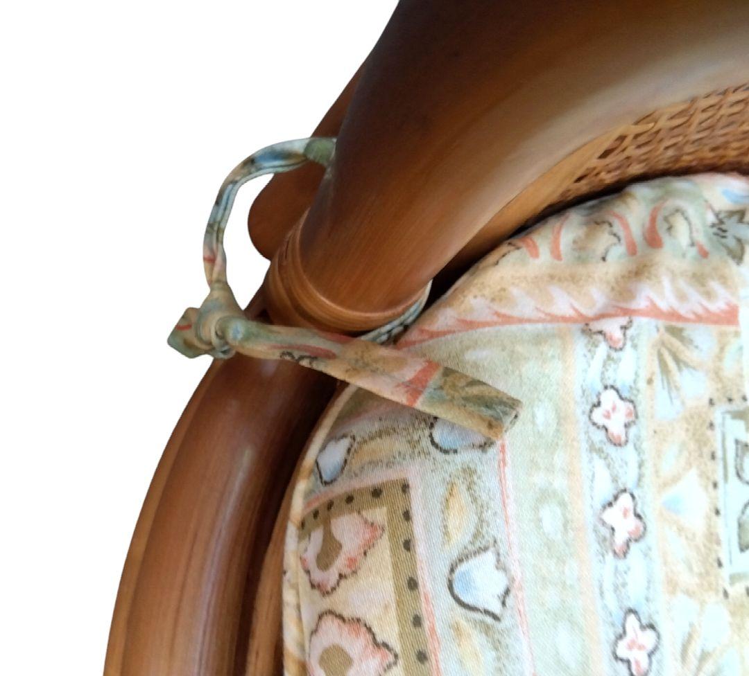 アンティーク　籐　二人掛け　ラタンソファー　ロータイプ