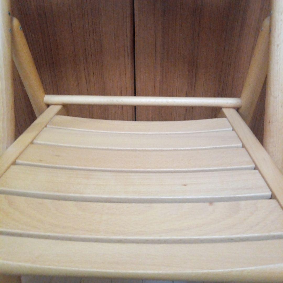 無印良品　折りたたみ椅子MUJI 2脚セット　木製チェア　廃盤　ダイニング　ブナ